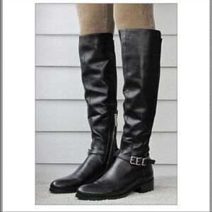 Donald J Pliner Nellie Black Tall Riding Boots